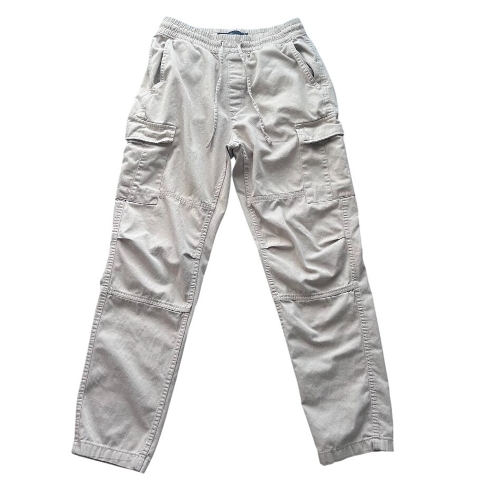Bershka Modern Archives Cargo Pants Womens Small Tan Parachute Utility Gorpcore